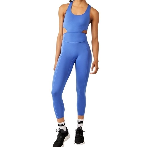 Free People Movement Sz Small Blue Women's Back It Up Onesie New - Picture 1 of 15